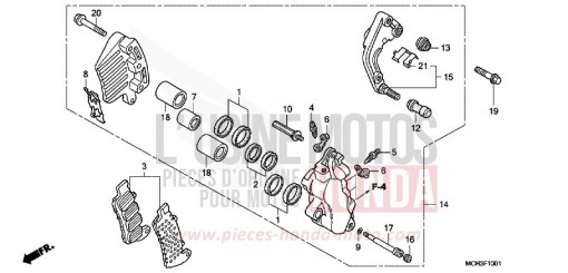 MACHOIRE DE FREIN AVANT G. VTX1800C3 de 2003